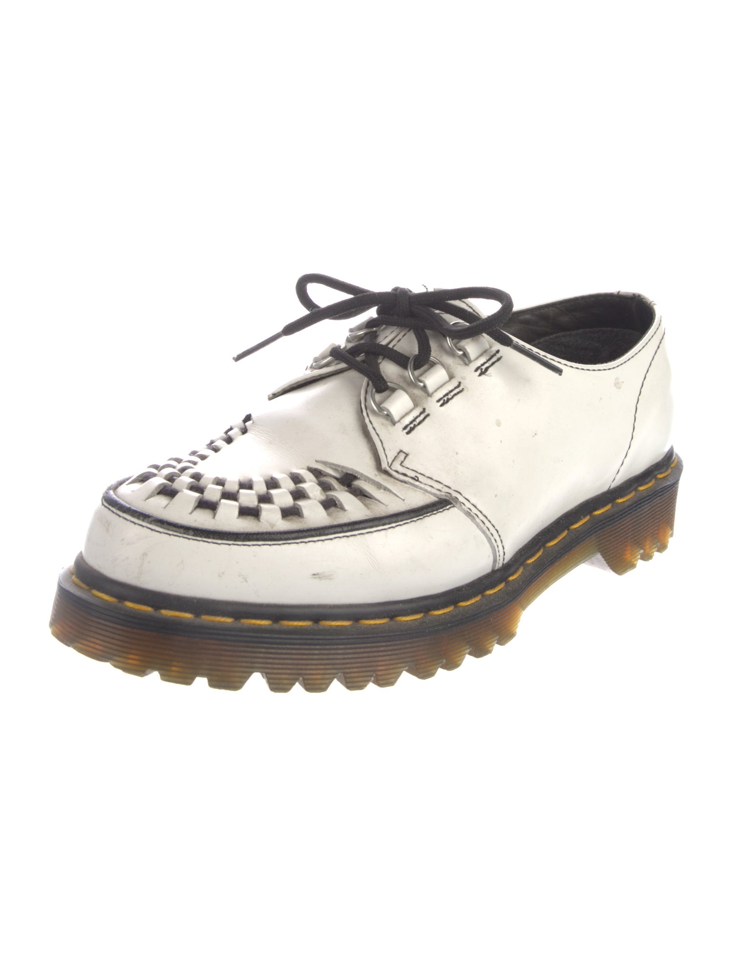 Dr. Martens Patent Leather Tweed Pattern Sneakers