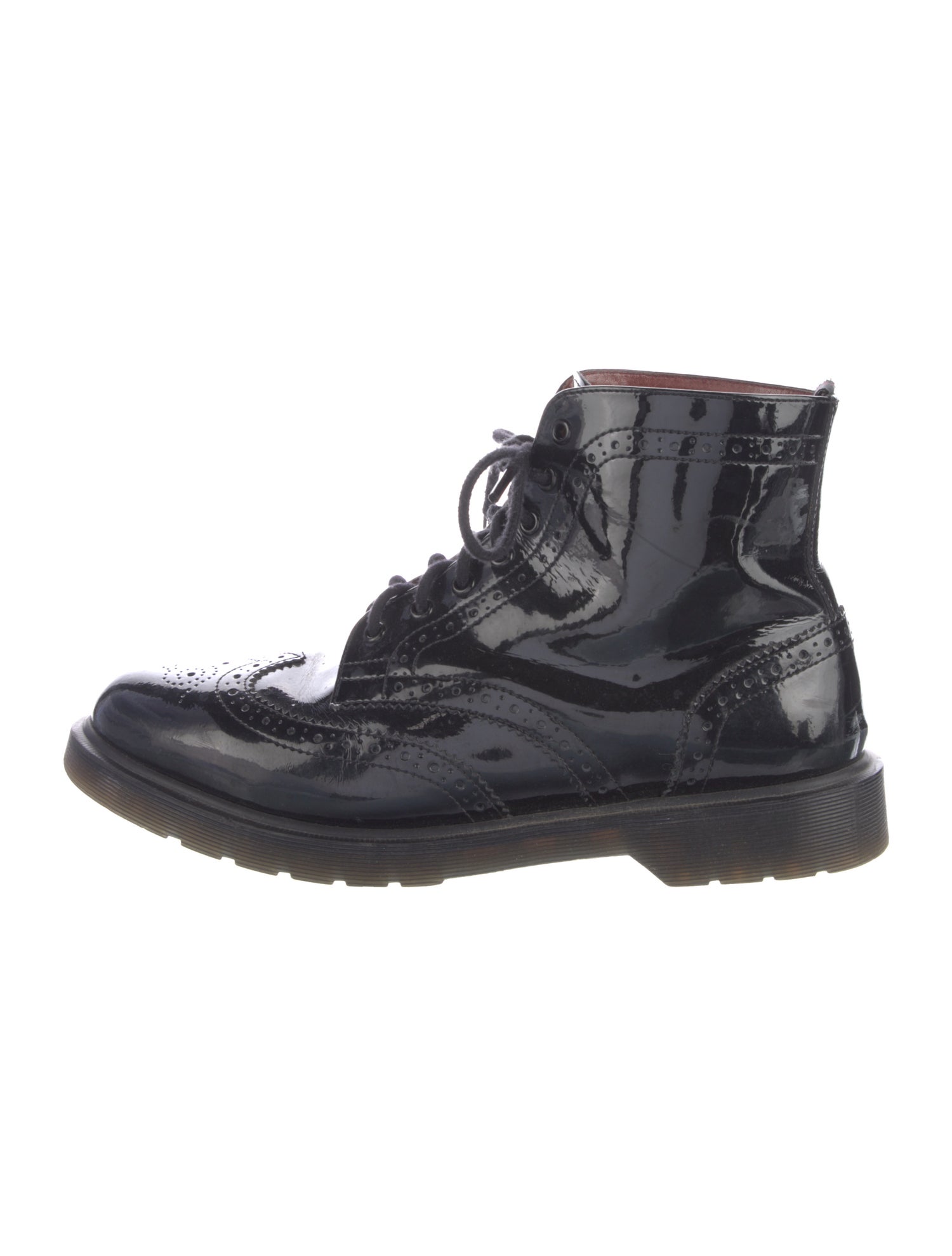 Dr. Martens Patent Leather Lace-Up Boots