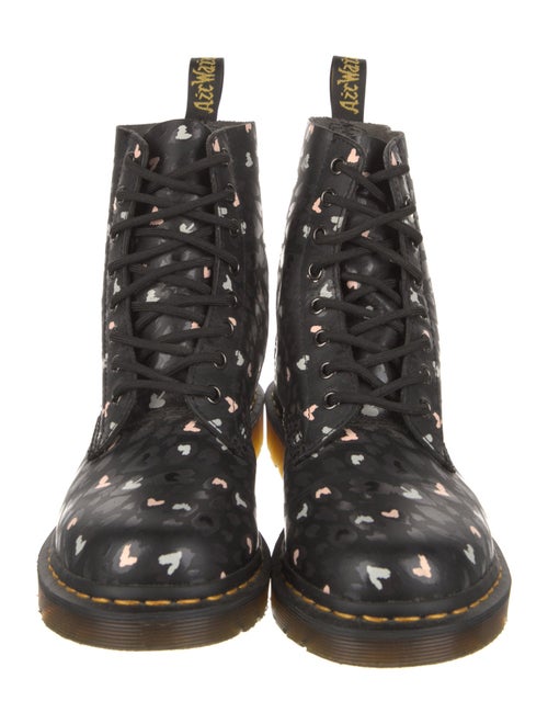 Dr. Martens Leather Printed Combat Boots