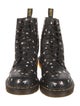 Dr. Martens Leather Printed Combat Boots