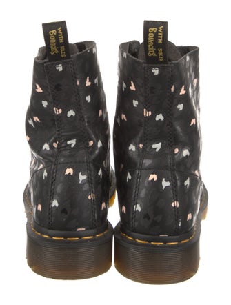 Dr. Martens Leather Printed Combat Boots
