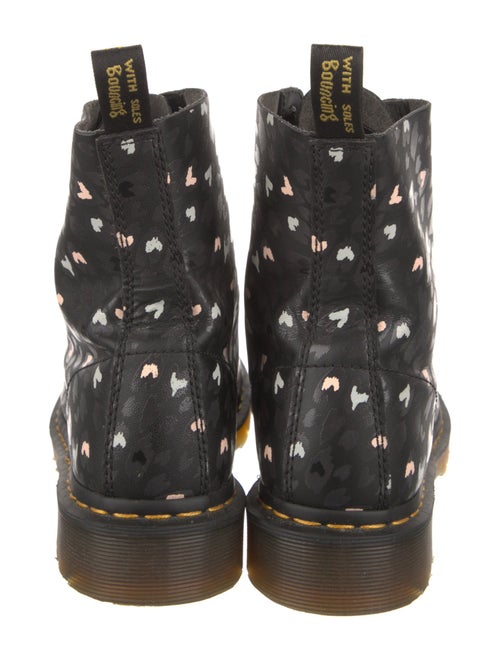 Dr. Martens Leather Printed Combat Boots