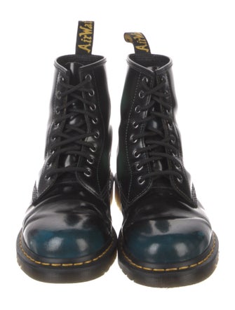 Dr. Martens Patent Leather Tie-Dye Print Combat Boots