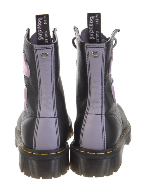 Dr. Martens Leather Graphic Print Combat Boots