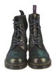 Dr. Martens Leather Glitter Accents Combat Boots