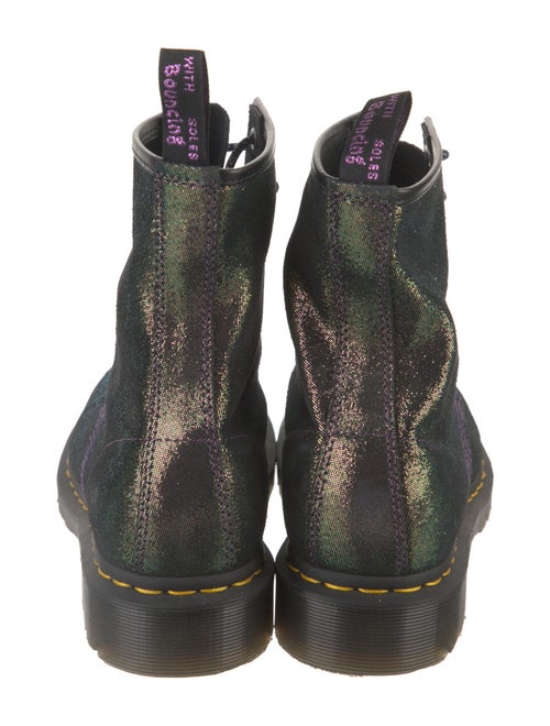 Dr. Martens Leather Glitter Accents Combat Boots