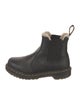 Dr. Martens Leather Fur Trim Chelsea Boots