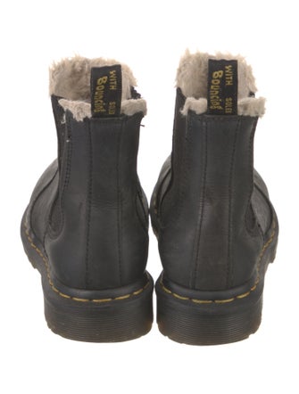 Dr. Martens Leather Fur Trim Chelsea Boots