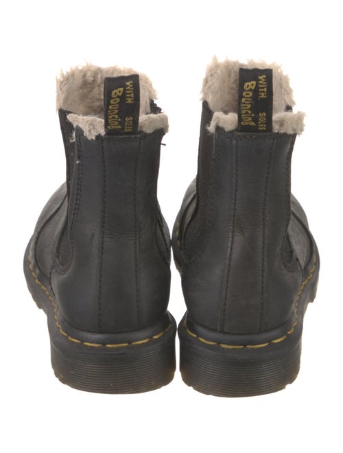 Dr. Martens Leather Fur Trim Chelsea Boots