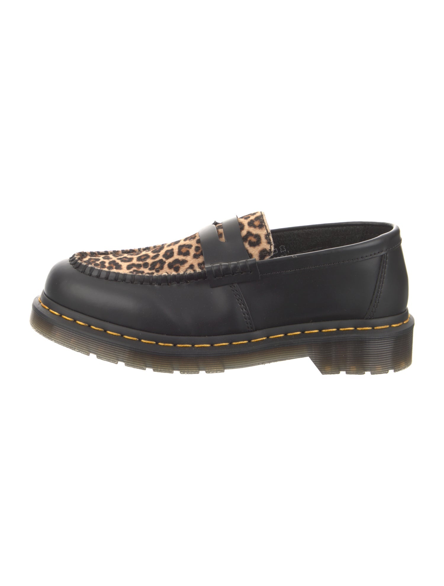 Dr. Martens Leather Animal Print Loafers
