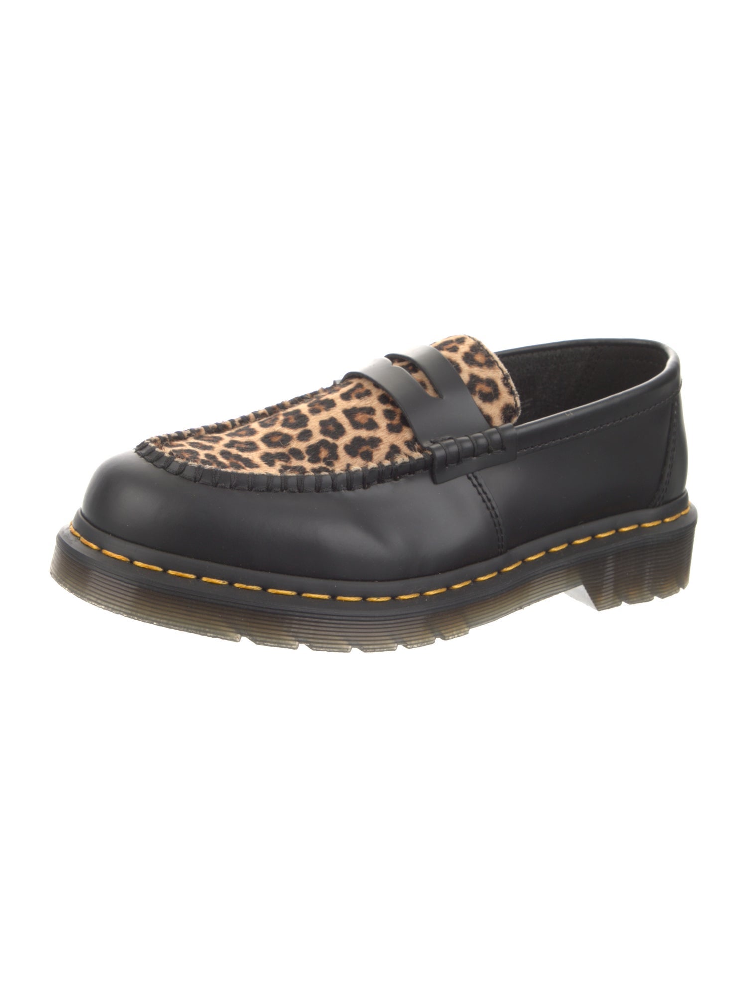 Dr. Martens Leather Animal Print Loafers