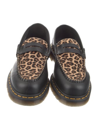 Dr. Martens Leather Animal Print Loafers