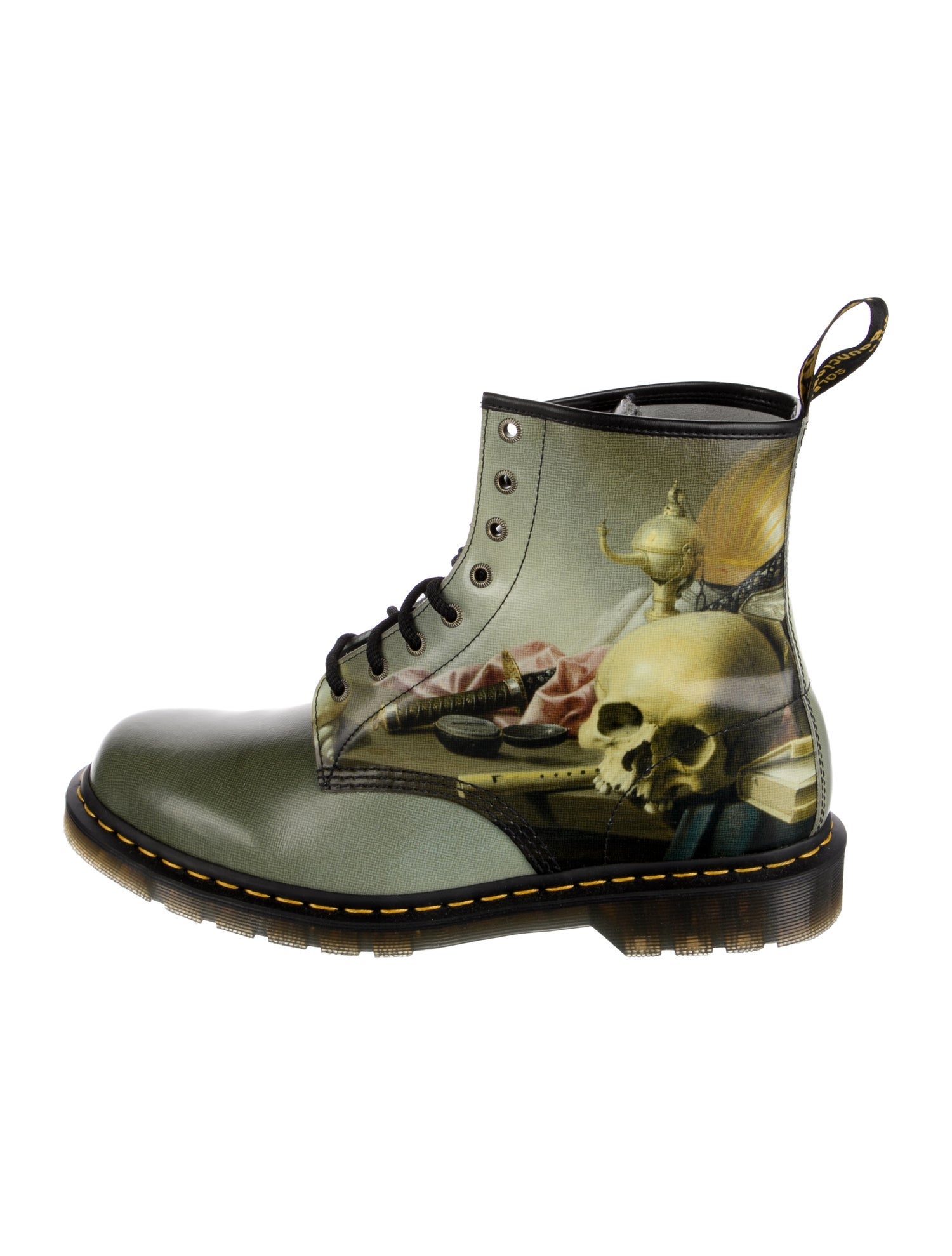 Dr. Martens Leather Printed Riding Boots w/ Tags