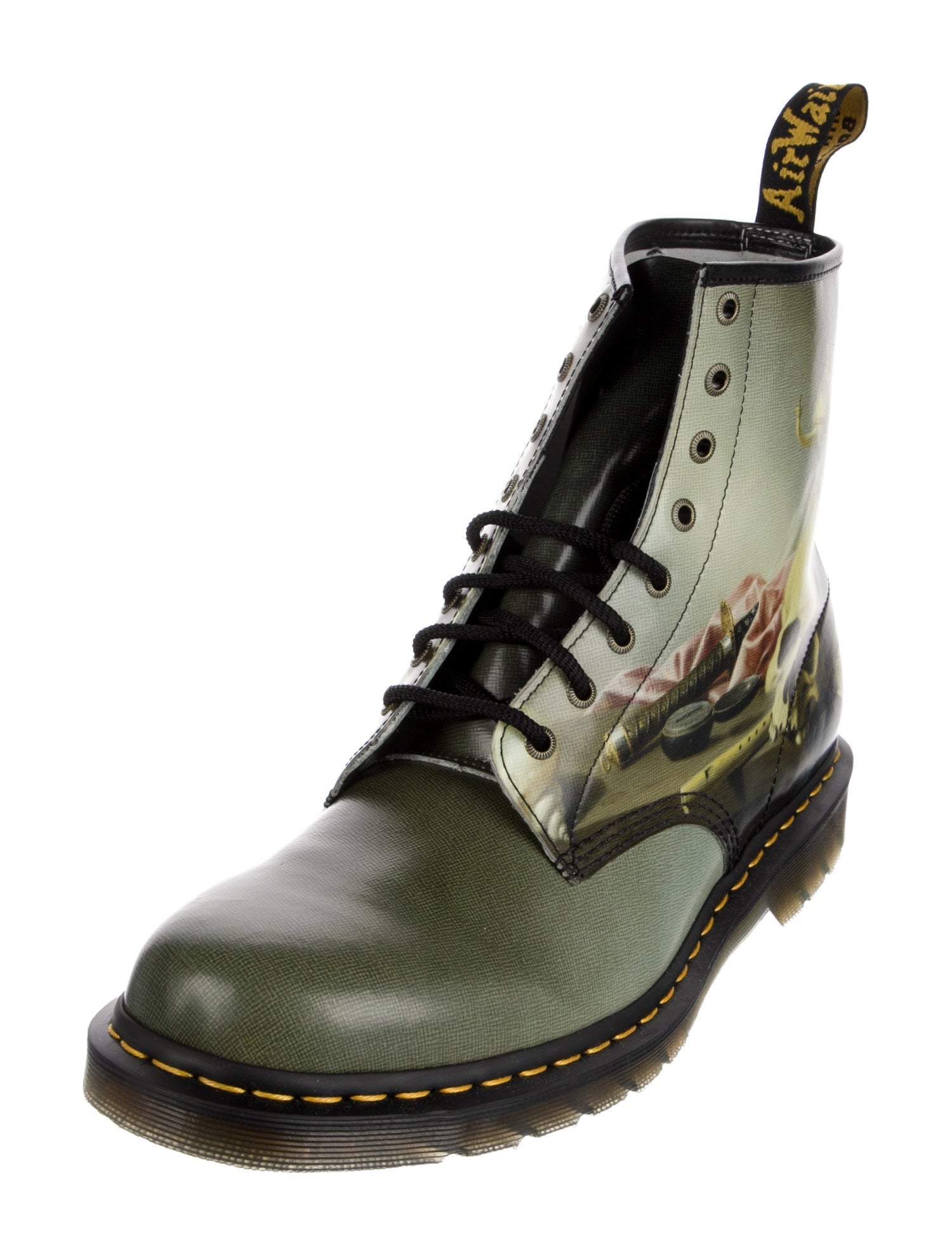 Dr. Martens Leather Printed Riding Boots w/ Tags