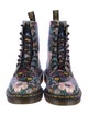 Dr. Martens Leather Floral Print Combat Boots