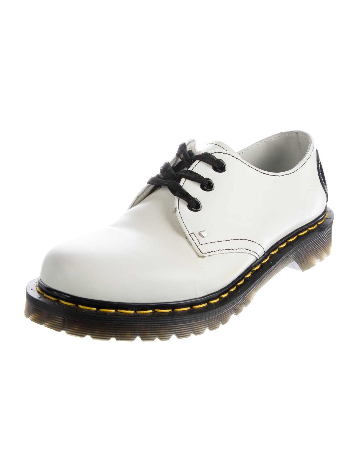 Dr. Martens Leather Colorblock Pattern Oxfords
