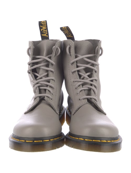 Dr. Martens Leather Colorblock Pattern Combat Boots