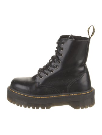 Dr. Martens Patent Leather Printed Combat Boots
