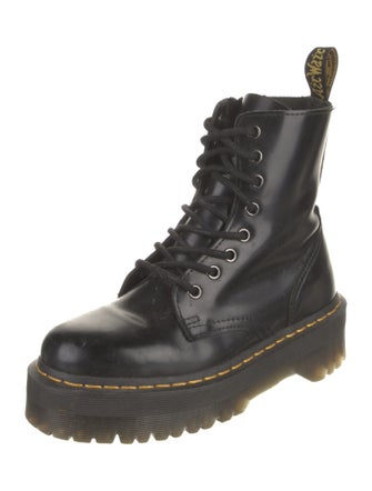 Dr. Martens Patent Leather Printed Combat Boots