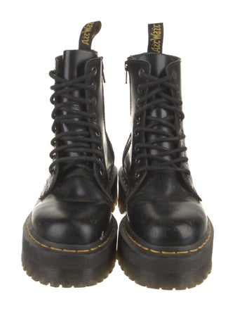 Dr. Martens Patent Leather Printed Combat Boots