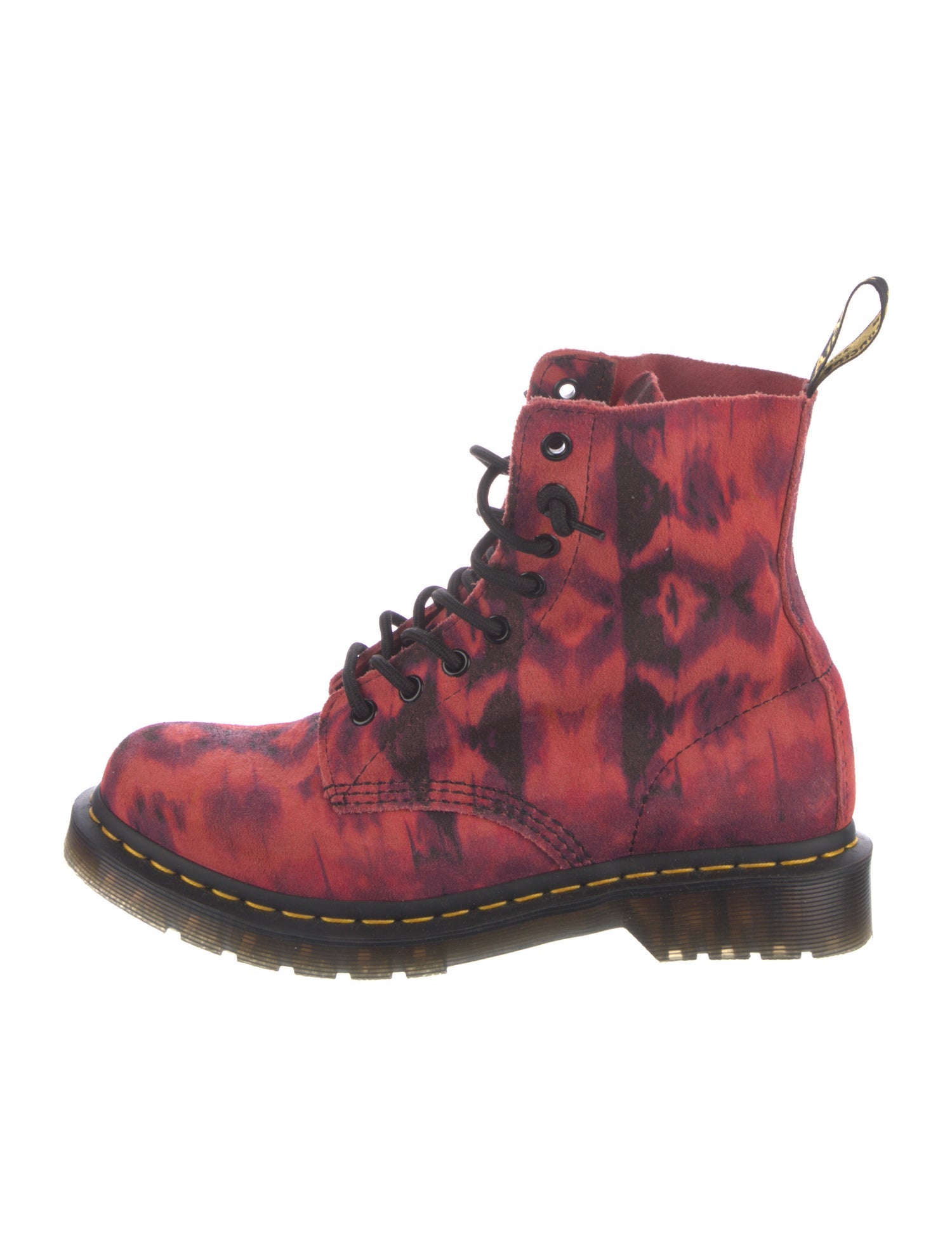 Dr. Martens Leather Tie-Dye Print Combat Boots