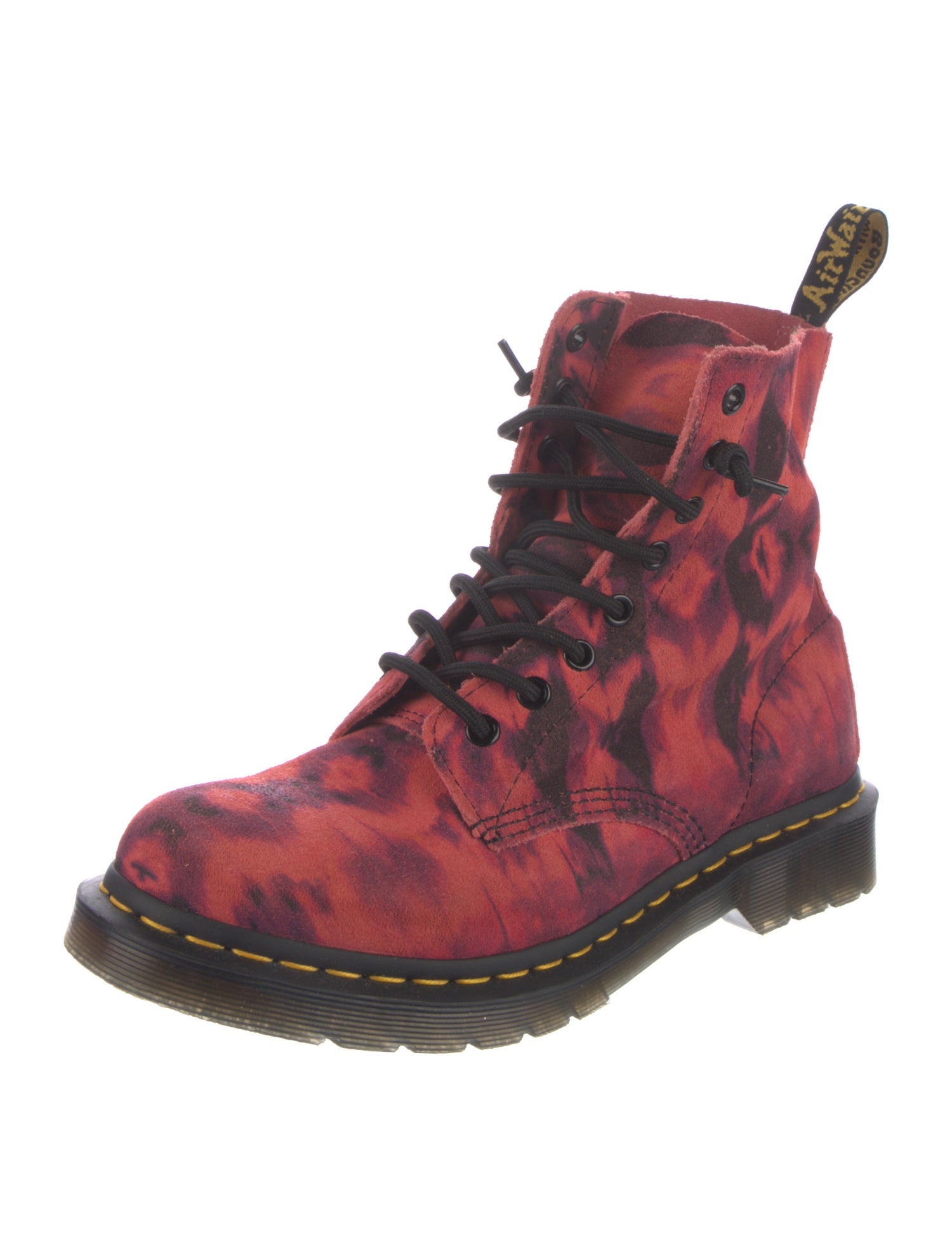Dr. Martens Leather Tie-Dye Print Combat Boots