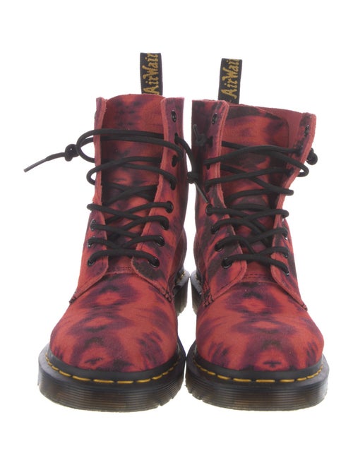 Dr. Martens Leather Tie-Dye Print Combat Boots