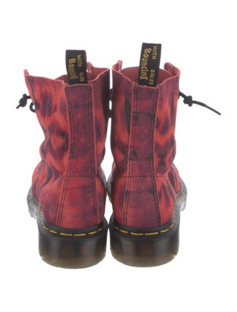 Dr. Martens Leather Tie-Dye Print Combat Boots