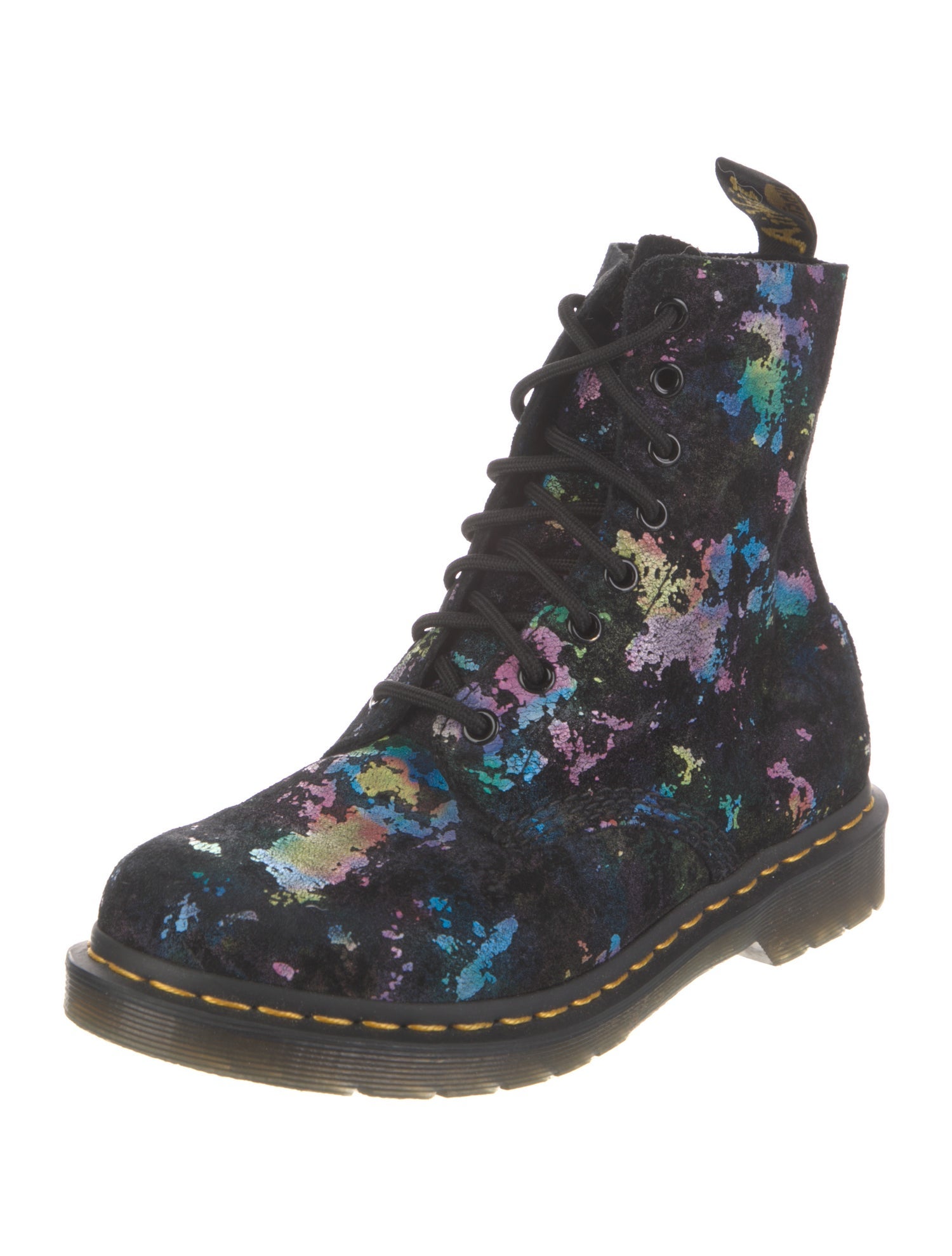 Dr. Martens Suede Printed Combat Boots