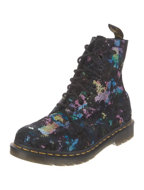 Dr. Martens Suede Printed Combat Boots