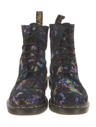 Dr. Martens Suede Printed Combat Boots