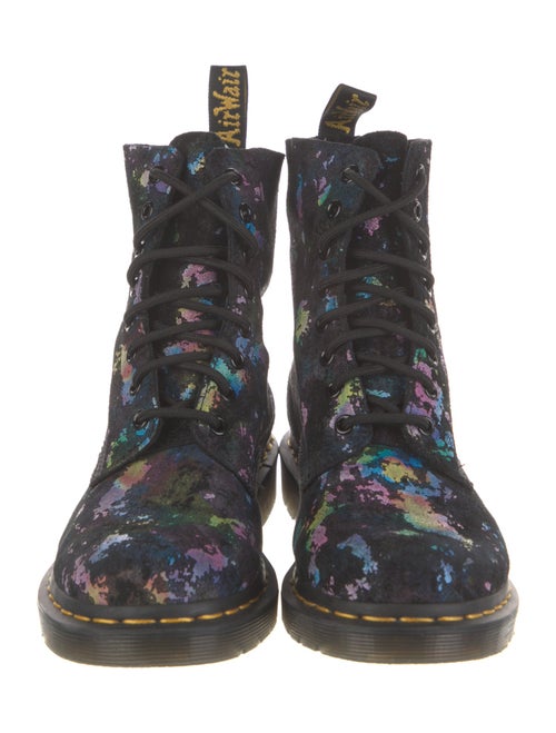 Dr. Martens Suede Printed Combat Boots