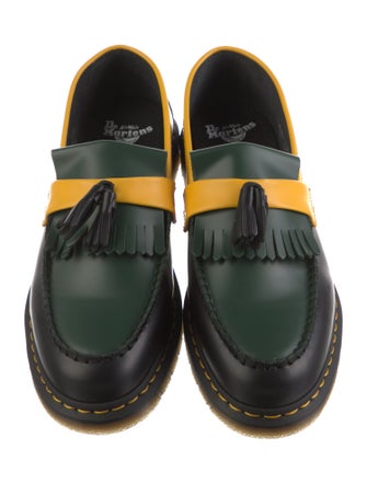 Dr. Martens Leather Colorblock Pattern Loafers