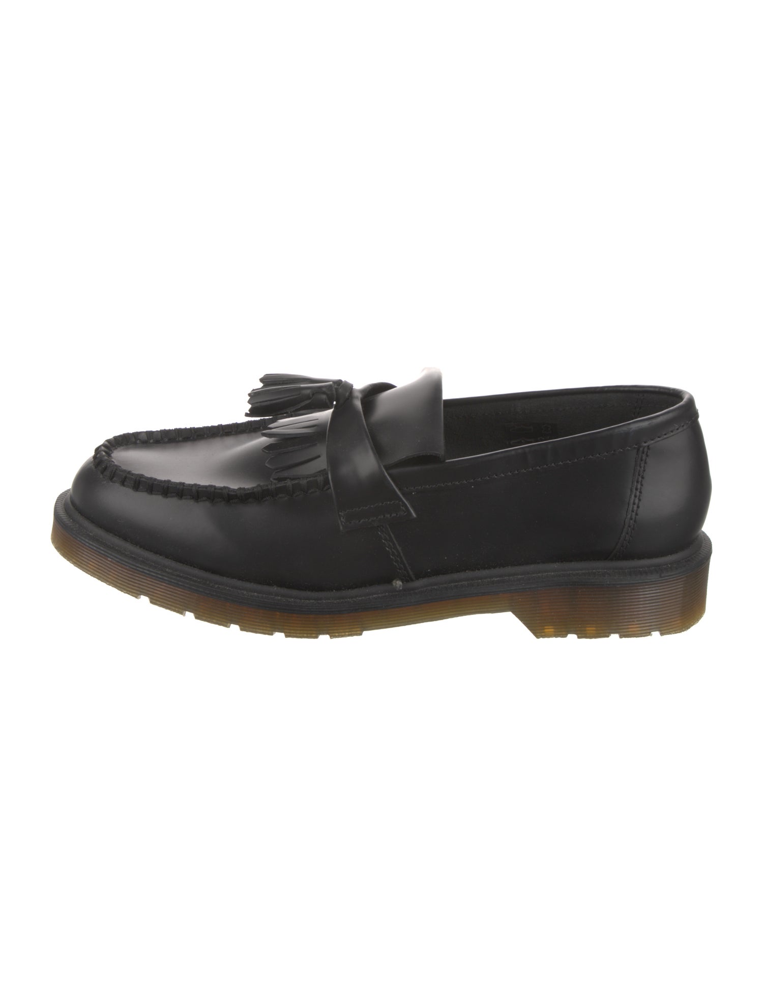 Dr. Martens Leather Tassel Accents Dress Loafers