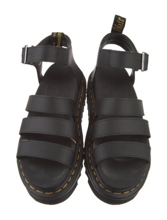 Dr. Martens Leather Cutout Accent Gladiator Sandals