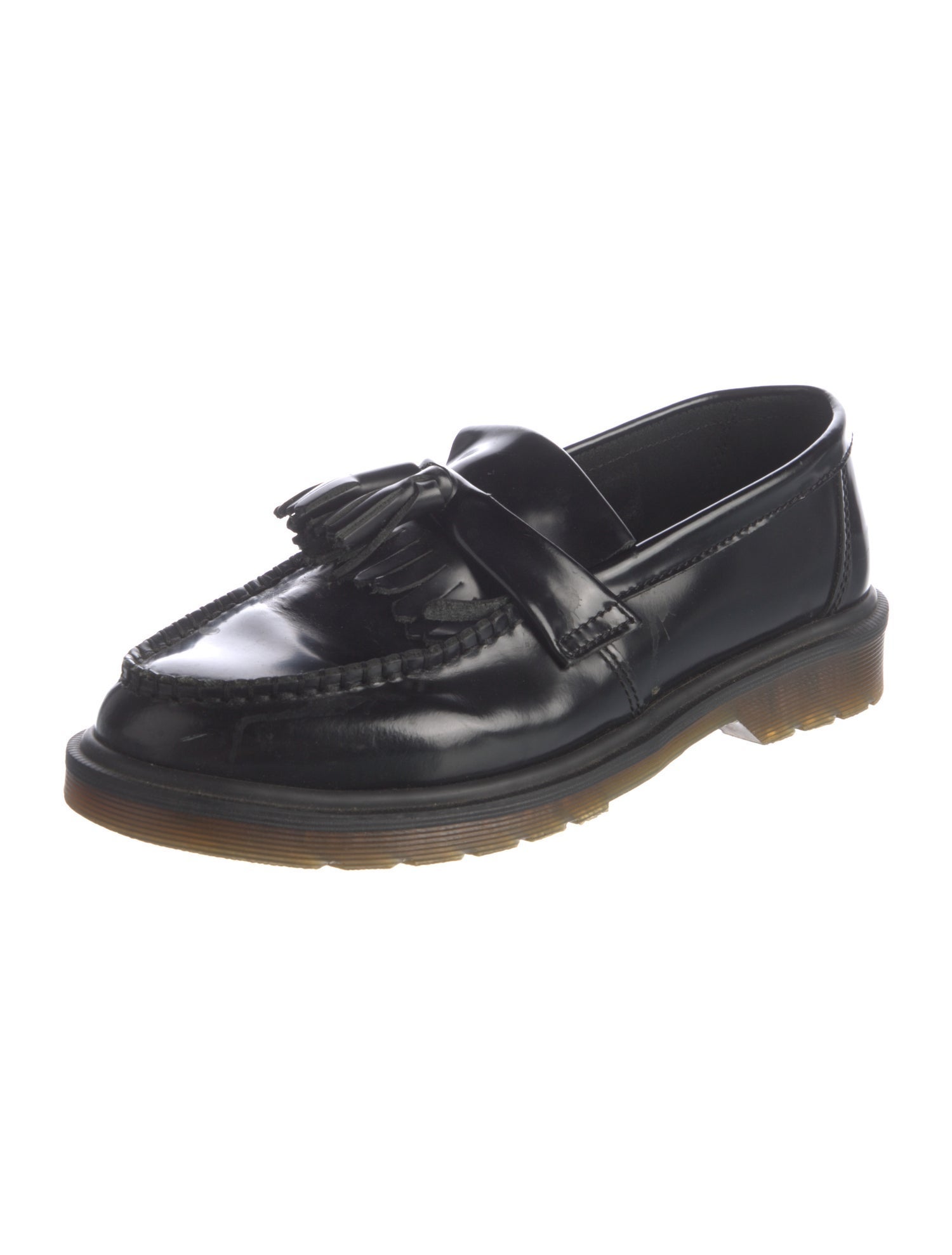 Dr. Martens Patent Leather Tassel Accents Loafers