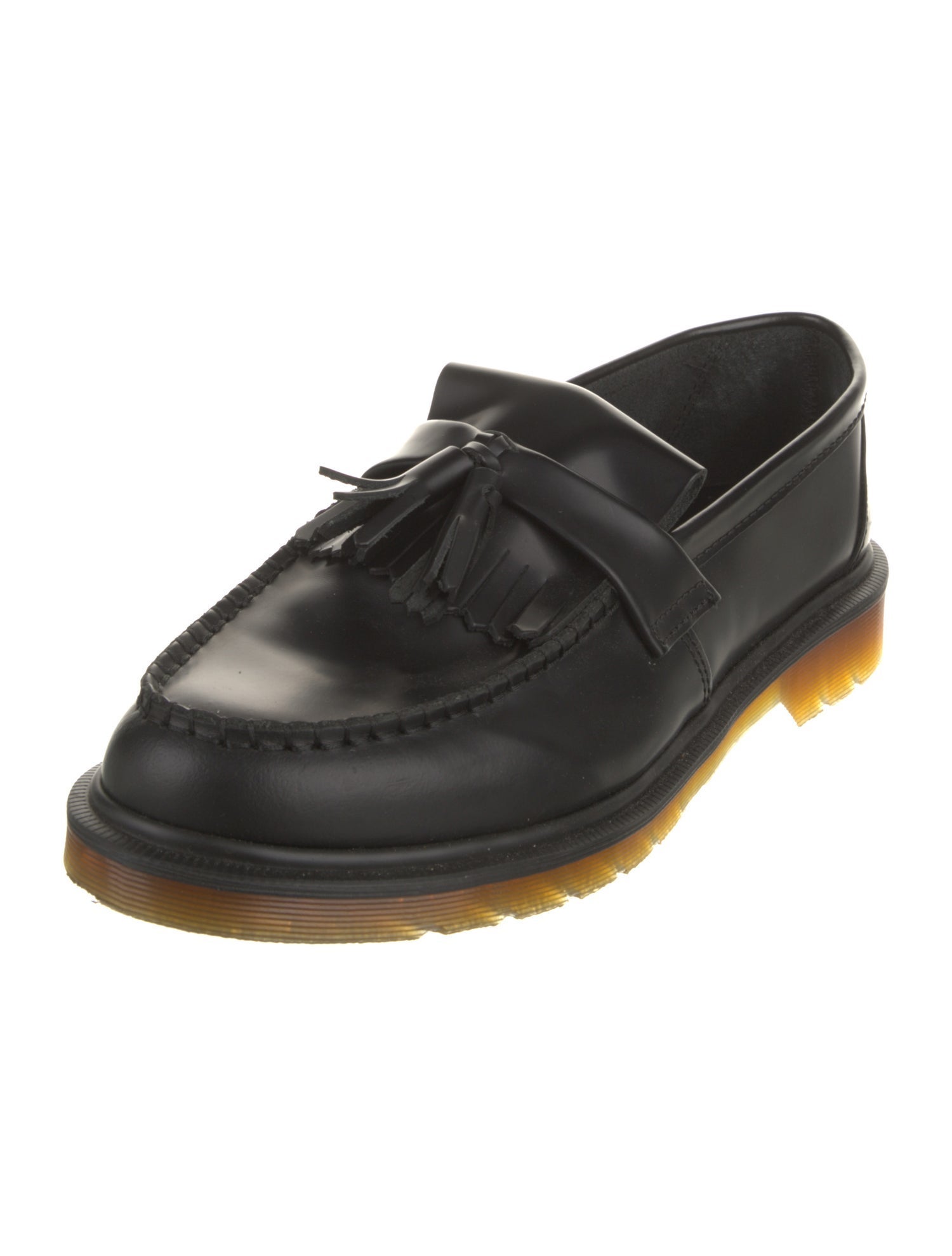 Dr. Martens Leather Tassel Accents Dress Loafers