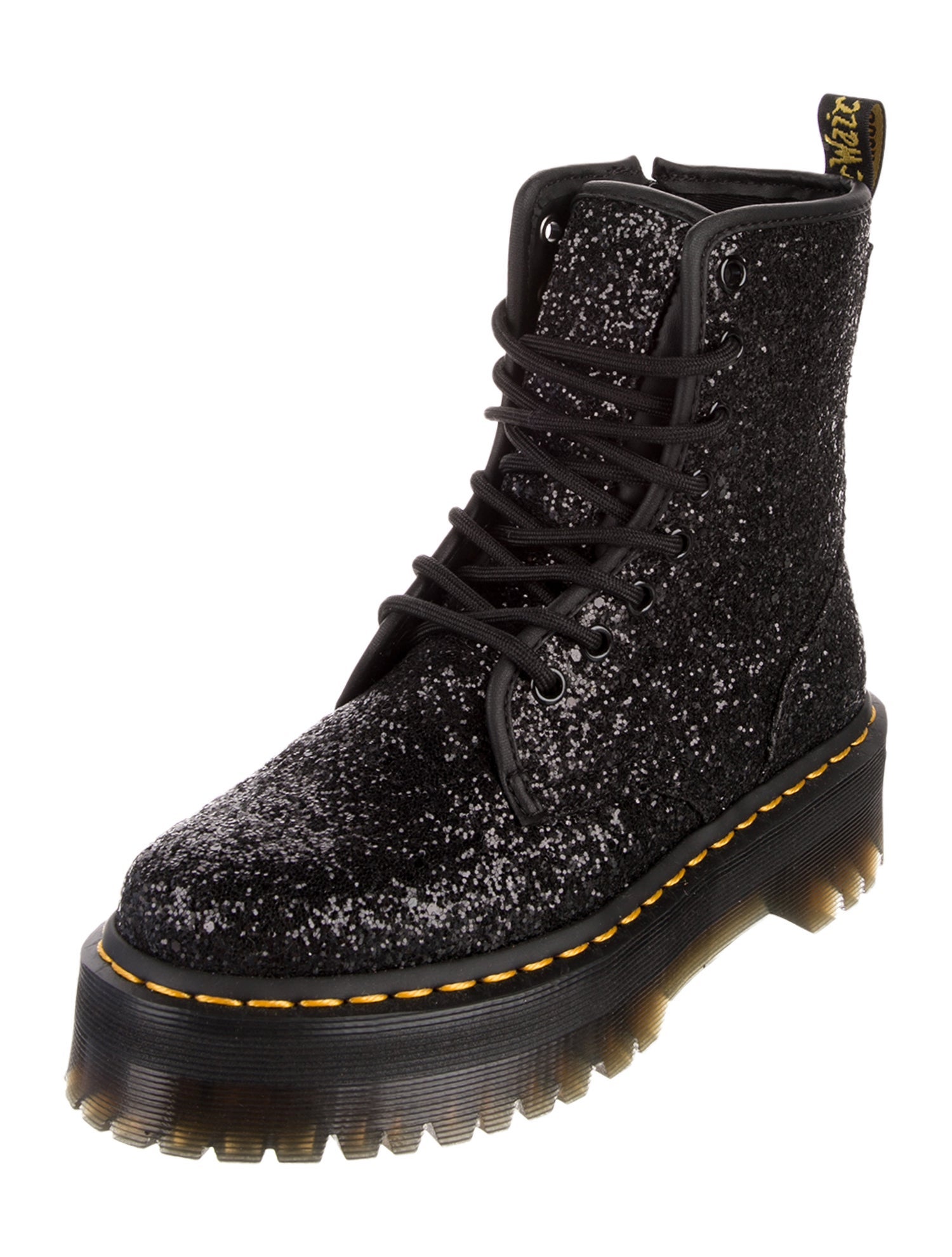 Dr. Martens Glitter Tweed Pattern Combat Boots