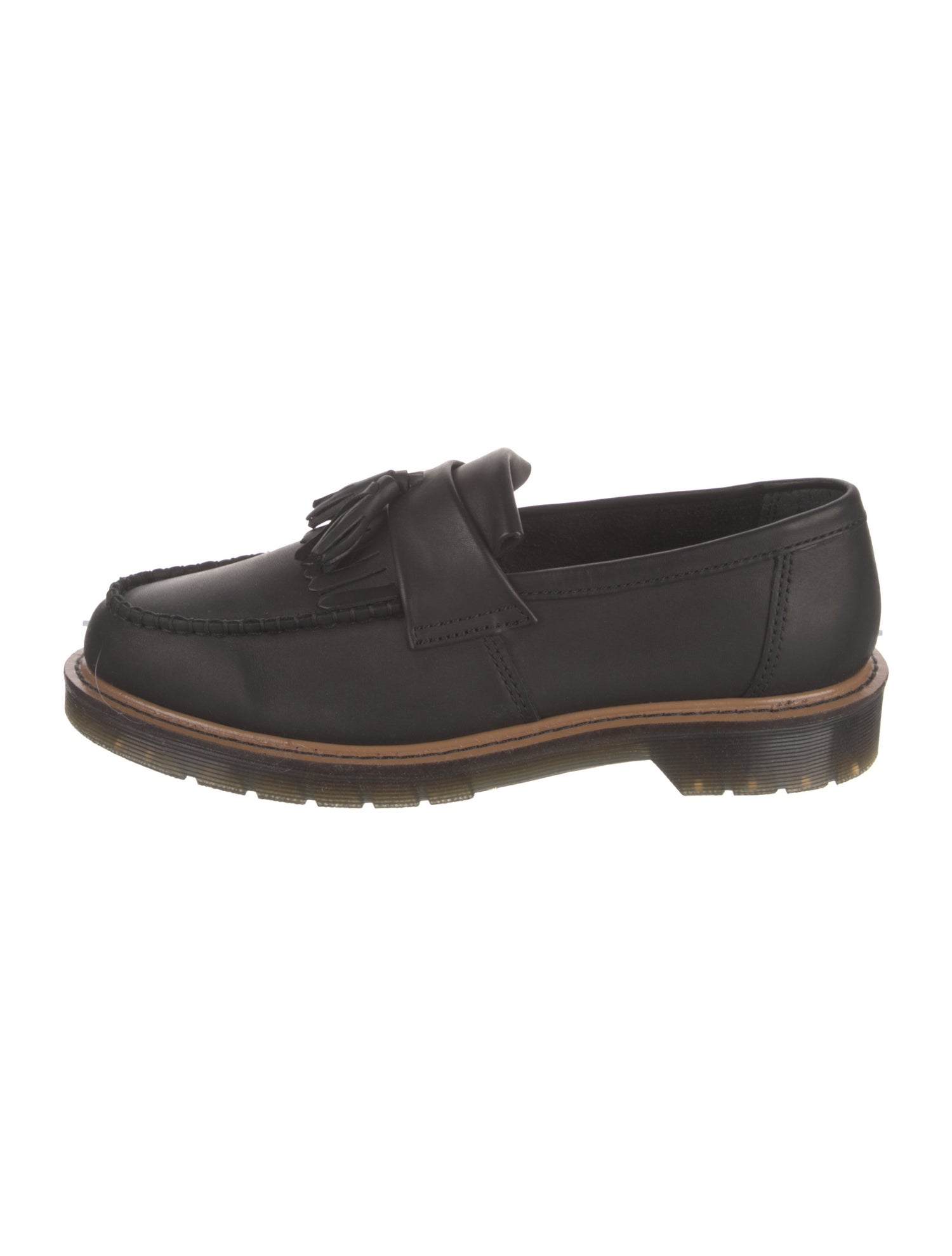 Dr. Martens Leather Tassel Accents Dress Loafers