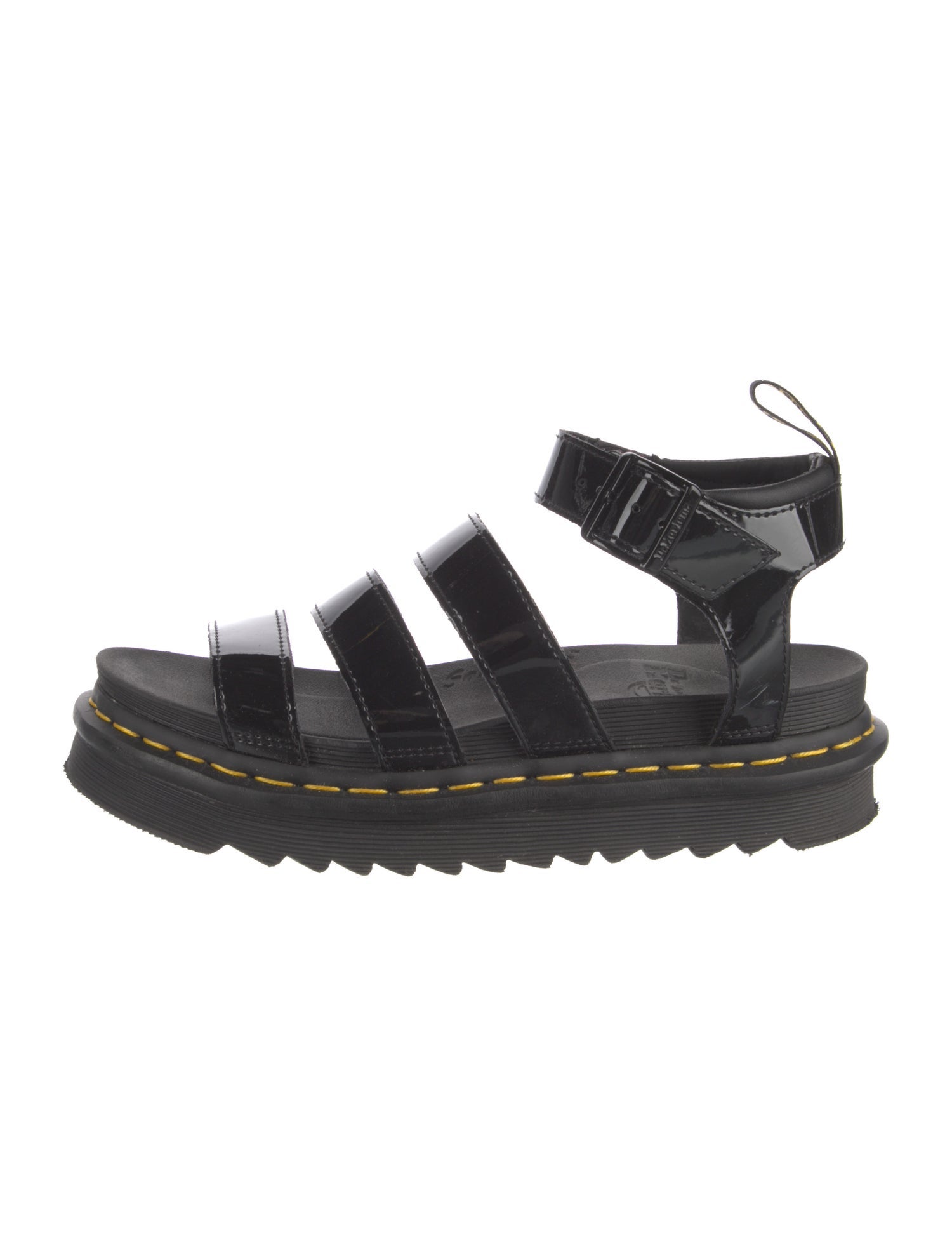 Dr. Martens Patent Leather Gladiator Sandals