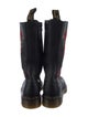 Dr. Martens Leather Floral Print Combat Boots