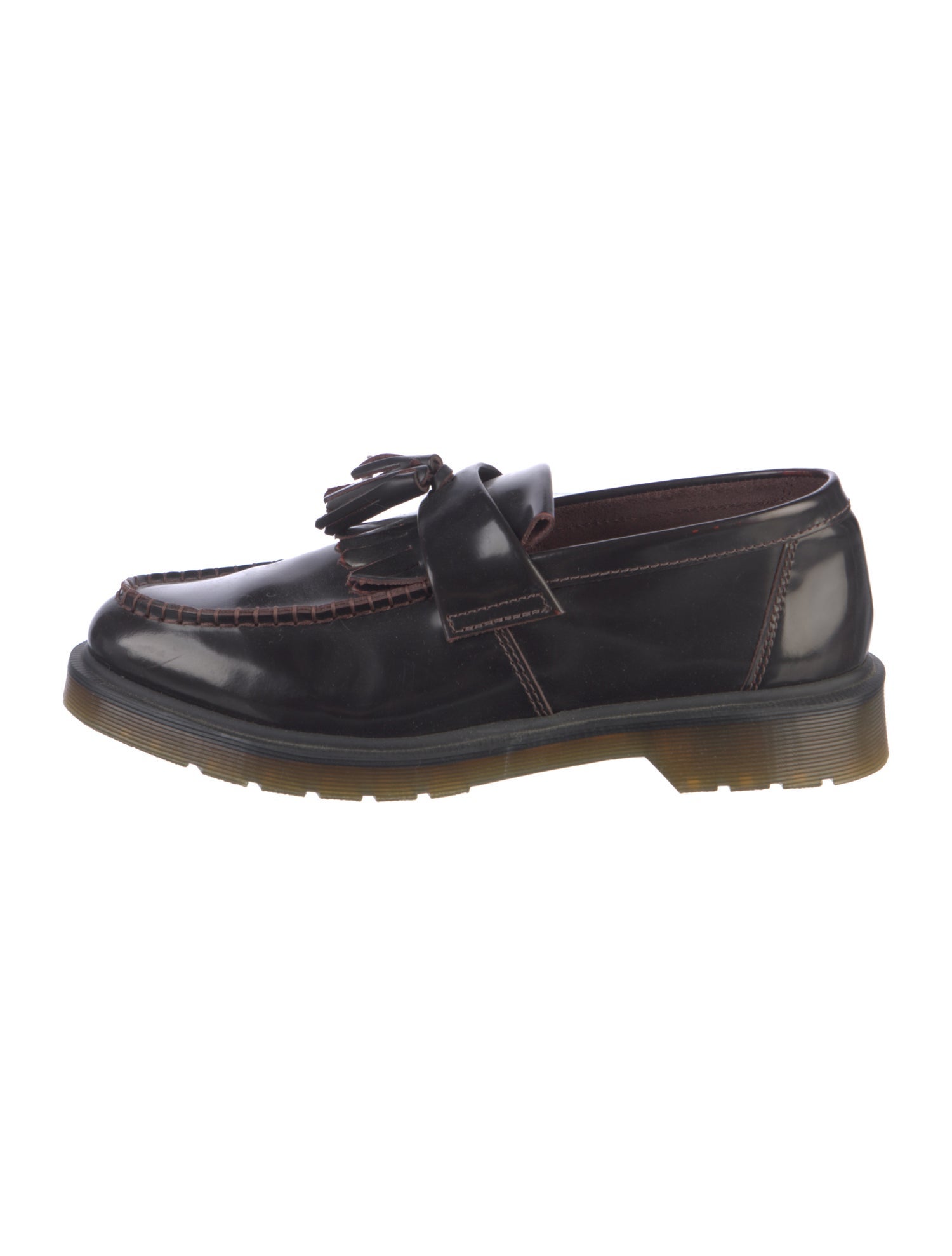 Dr. Martens Patent Leather Colorblock Pattern Dress Loafers