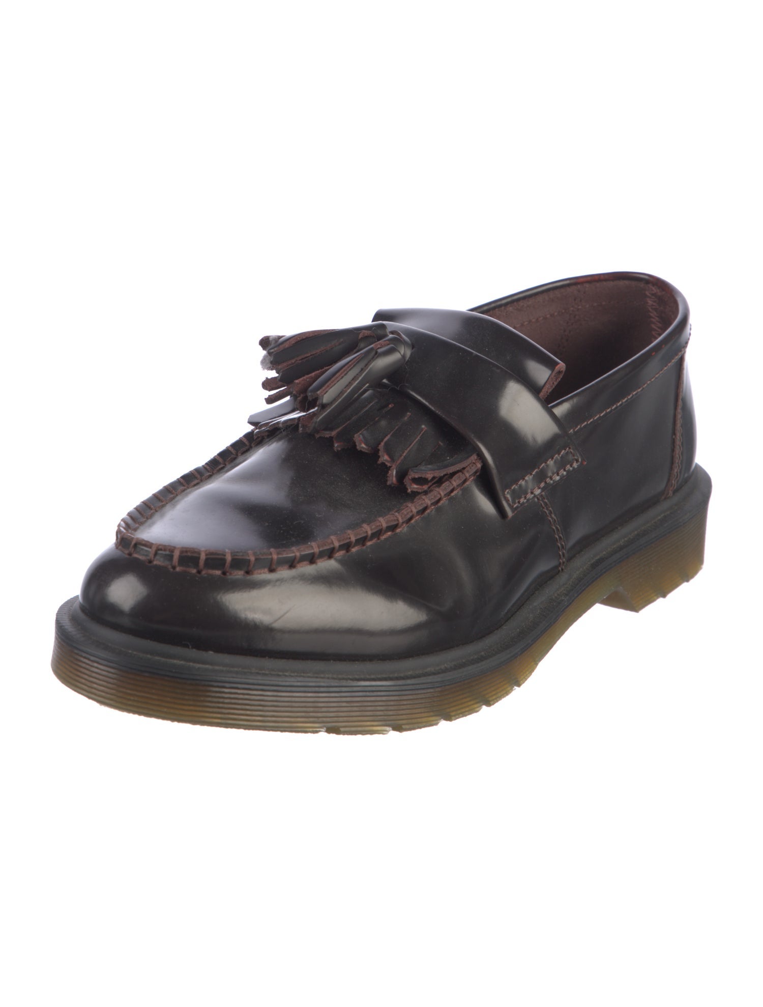 Dr. Martens Patent Leather Colorblock Pattern Dress Loafers
