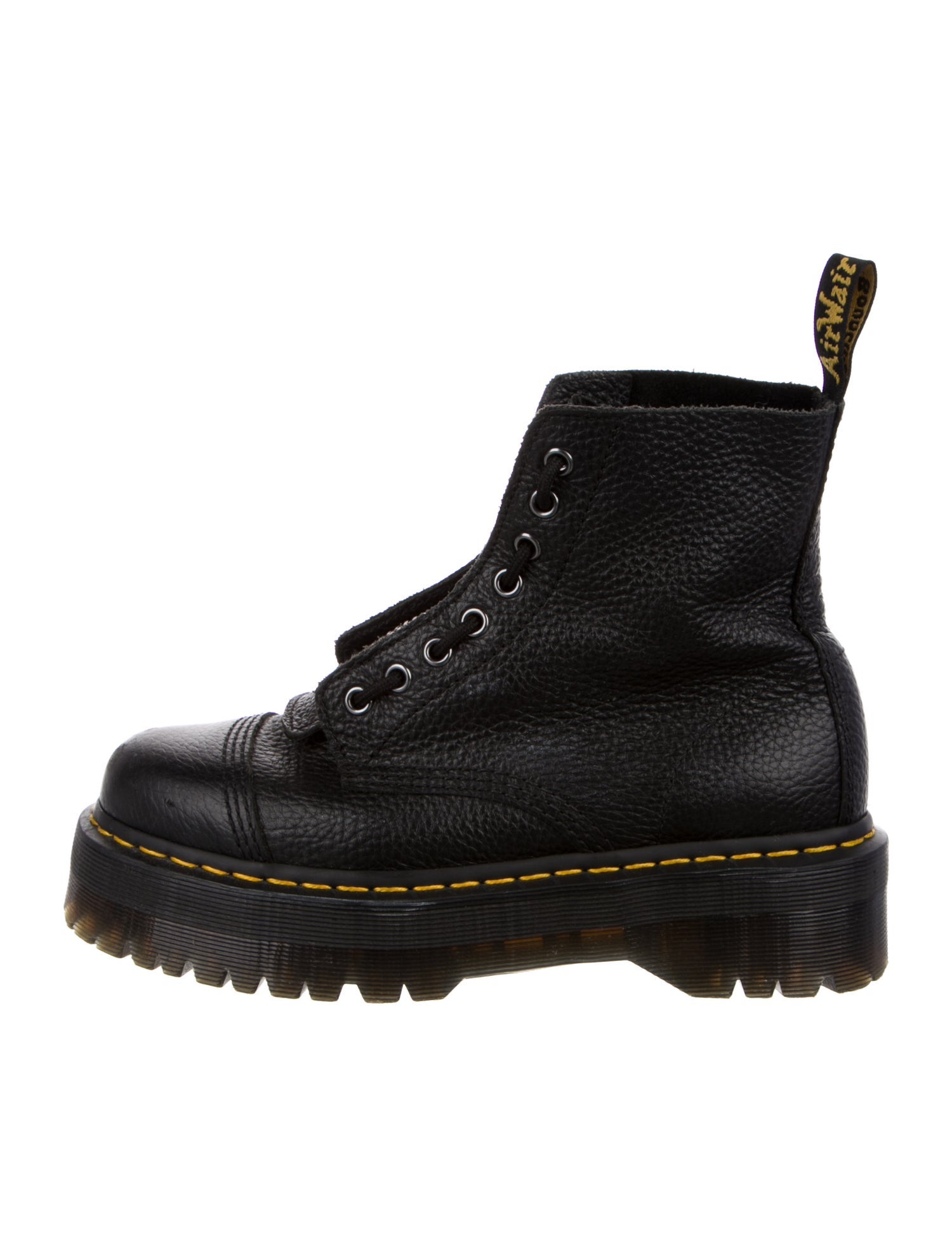 Dr. Martens Leather Printed Combat Boots