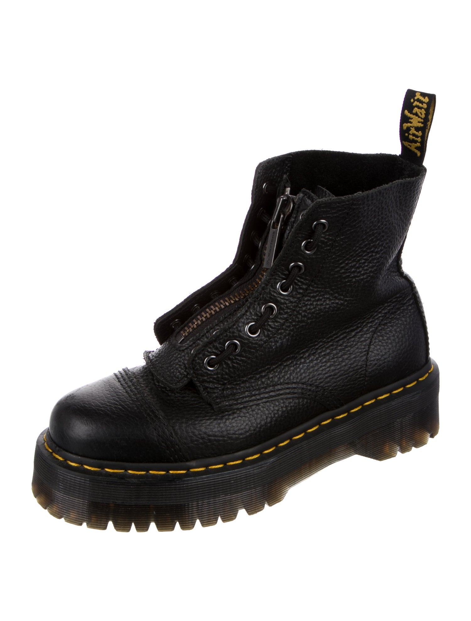 Dr. Martens Leather Printed Combat Boots