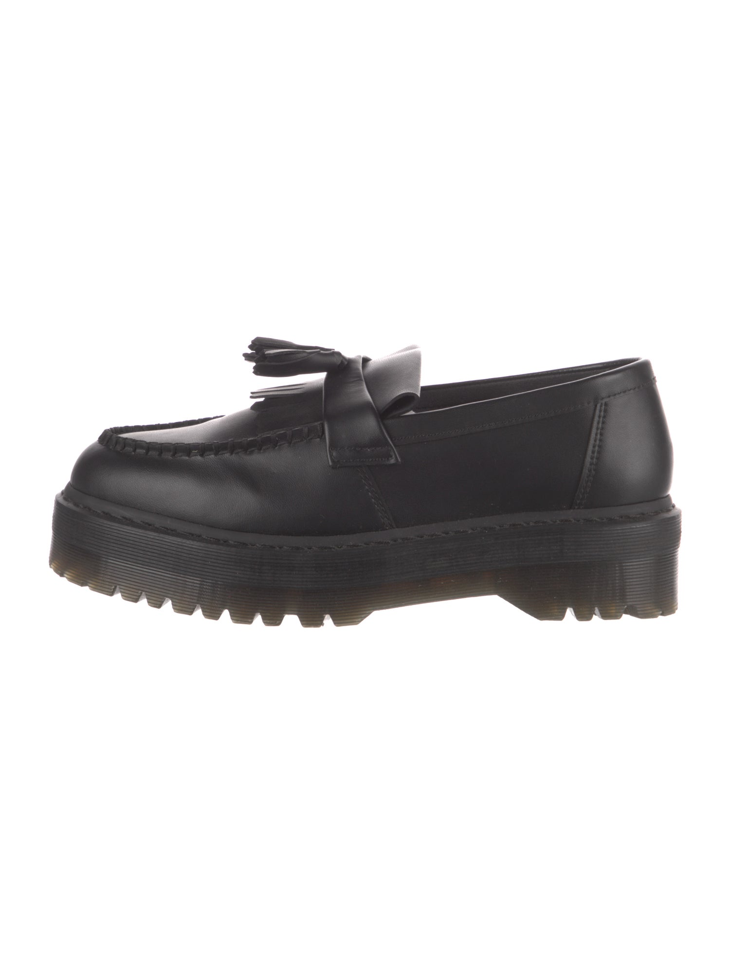 Dr. Martens Leather Tassel Accents Dress Loafers