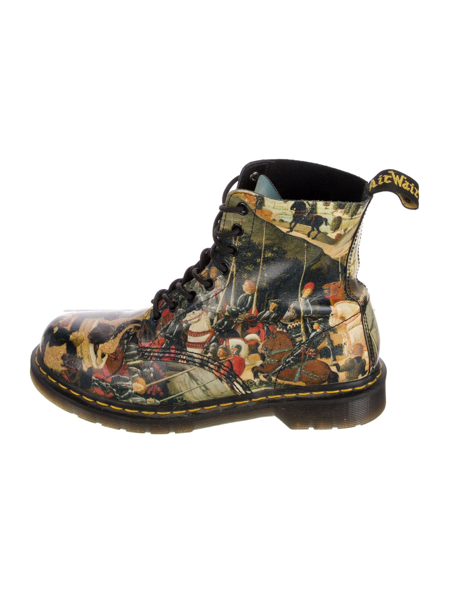 Dr. Martens Leather Printed Lace-Up Boots