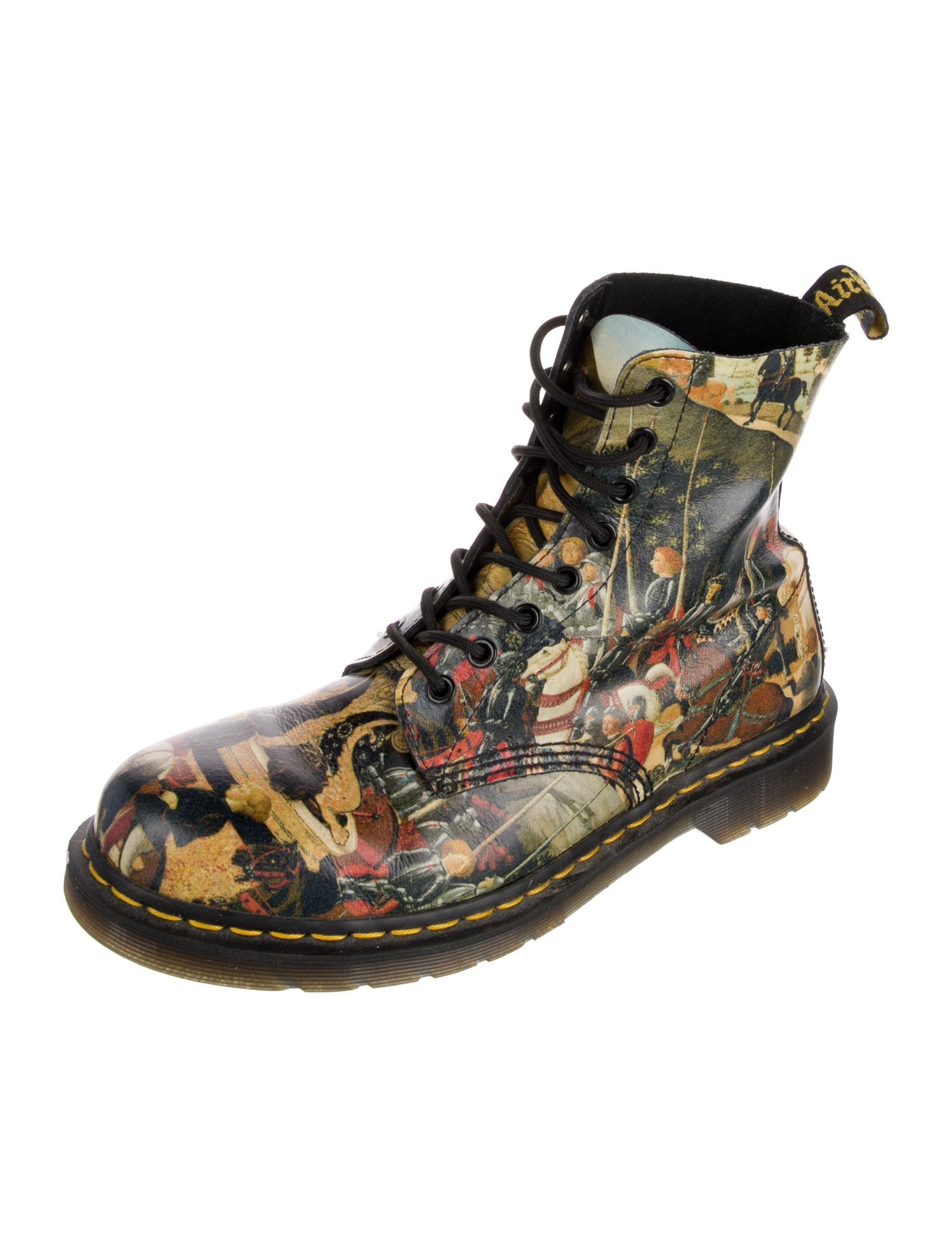 Dr. Martens Leather Printed Lace-Up Boots