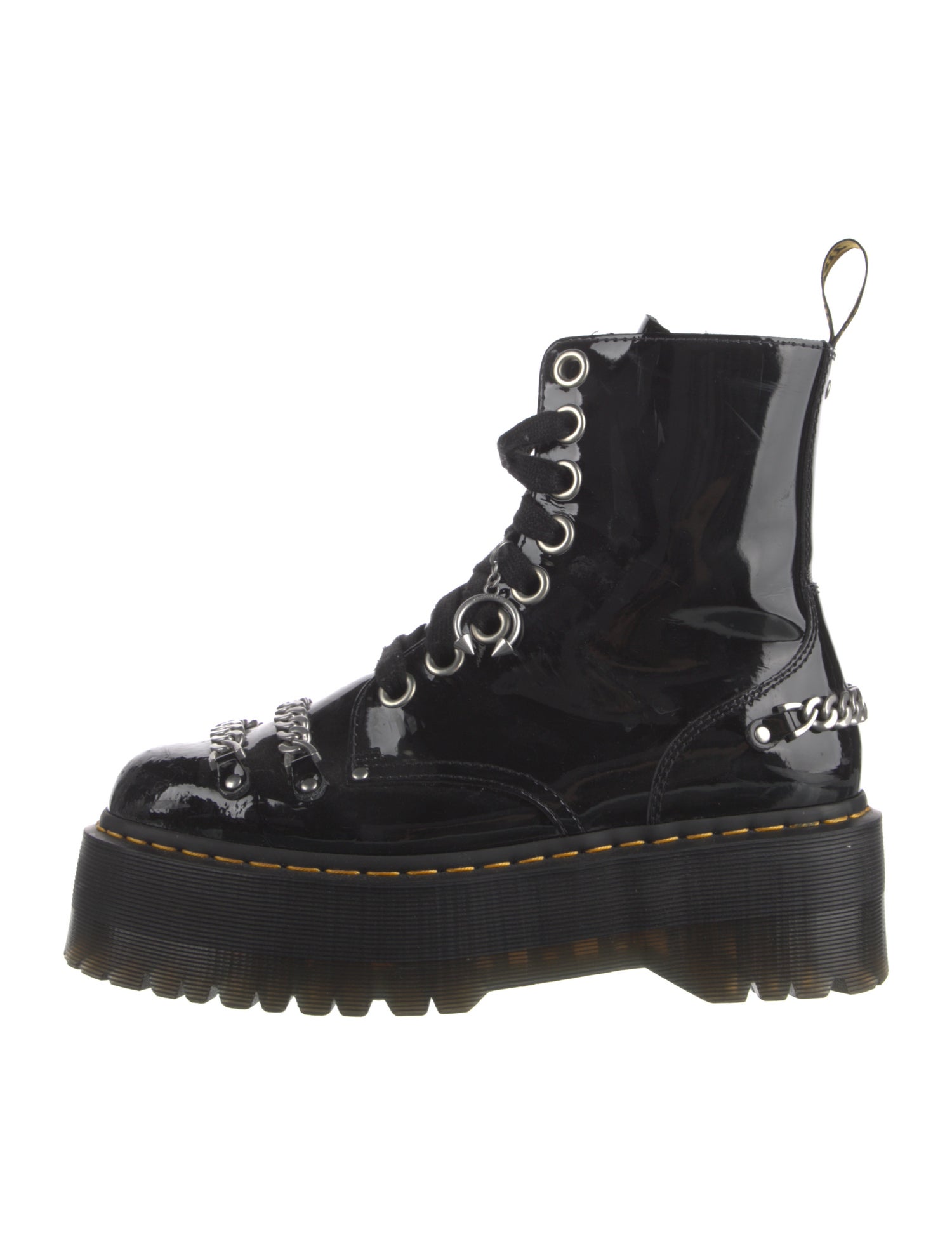 Dr. Martens Patent Leather Lace-Up Boots