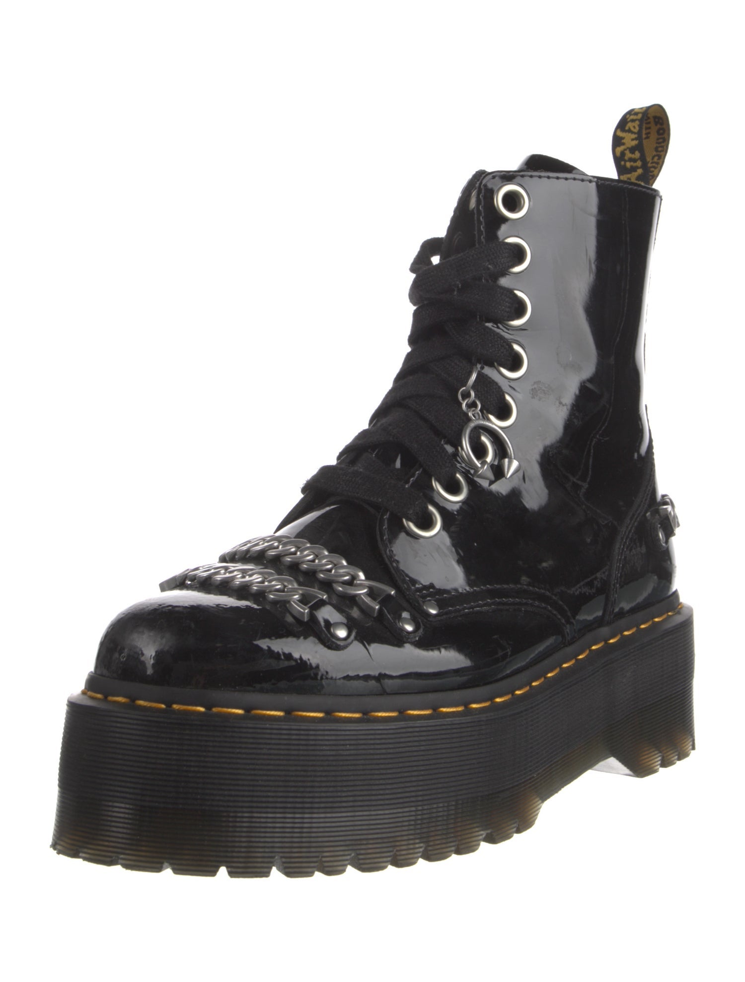 Dr. Martens Patent Leather Lace-Up Boots